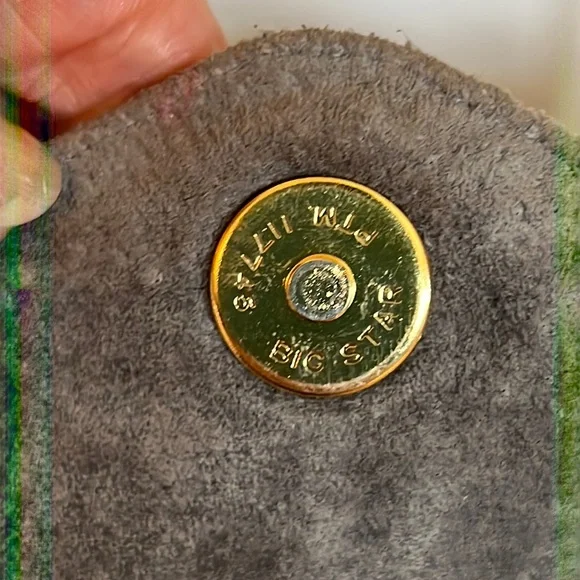 Vintage Eelskin Clutch Crossbody Purse Black 10” x 6.5” Dark Gray - Picture 5 of 9